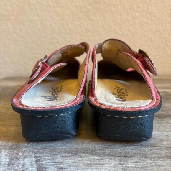 Alegria Pink Clogs Slides Floral Buckle Women’s Size 7 - Picture 7 of 12